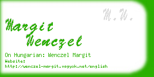 margit wenczel business card